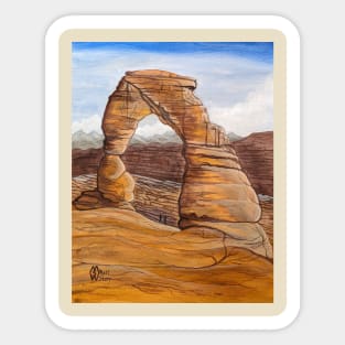 Delicate arch stone formation Sticker